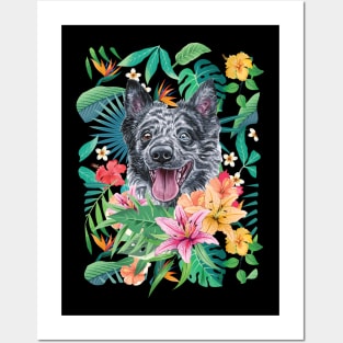 Tropical Mudi dog Posters and Art